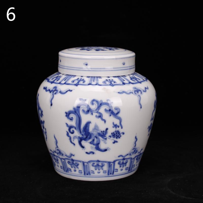 Jingdezhen hand - made kirin dragon grain day word wind canister caddy fixings antique ceramic tea set, tea is tea storage storehouse