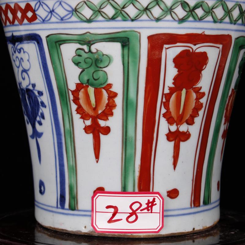 Archaize of jingdezhen porcelain antique antique pure checking yuan blue and white color bucket mei bottles of restoring ancient ways furnishing articles old goods