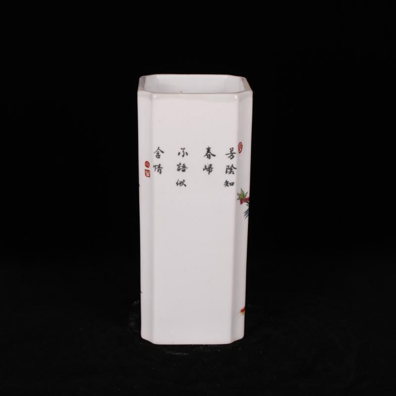 Jingdezhen imitation porcelain industry company "four desk pen container home decoration arts and crafts of overall antique reproduction antique furnishing articles