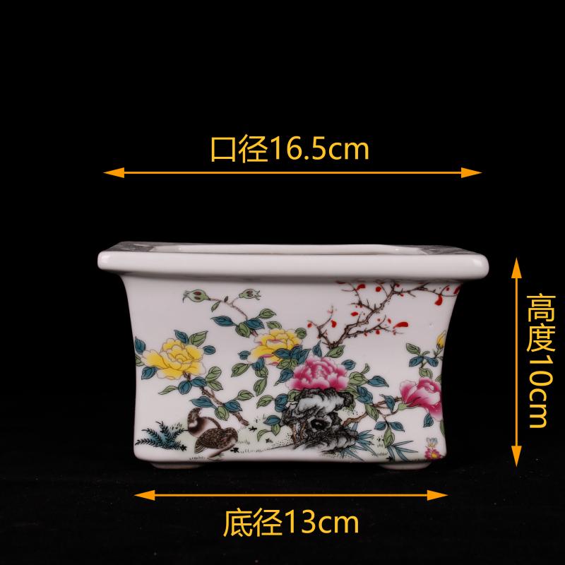 Jingdezhen pastel fleshy celestial being ceramic flower pot in the sitting room balcony desk cabinet flowerpot decorative furnishing articles