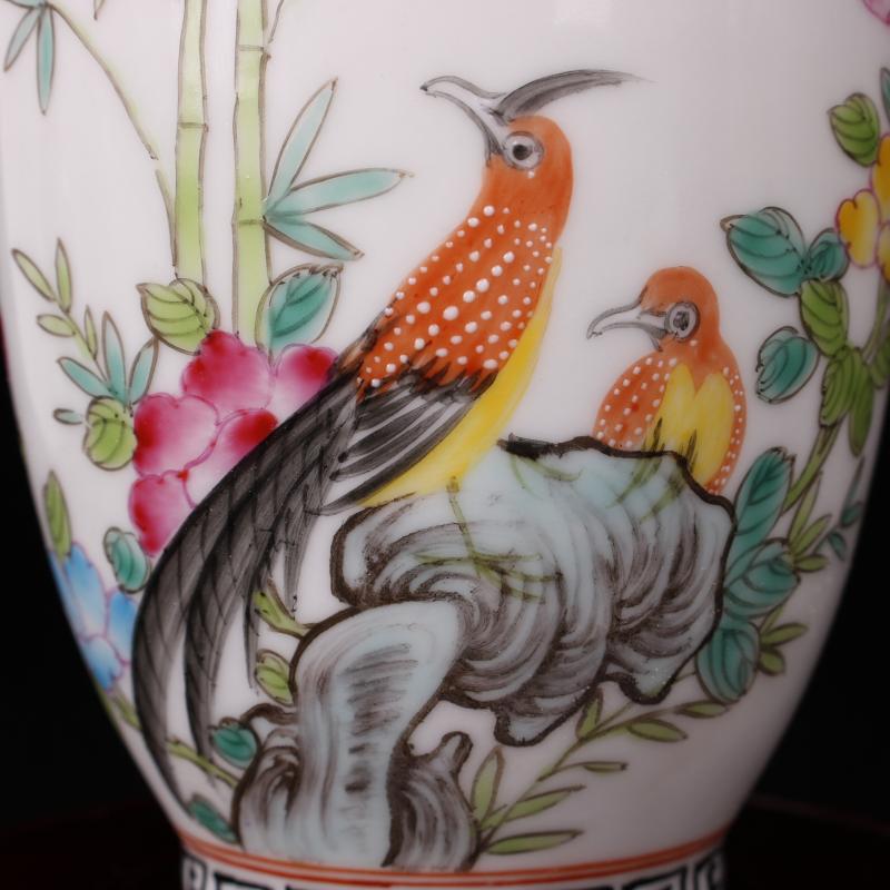 Jingdezhen imitation antique checking yongzheng com.lowagie.text.paragraph throwing hand draw pastel trace of gold floret bottle handicraft furnishing articles