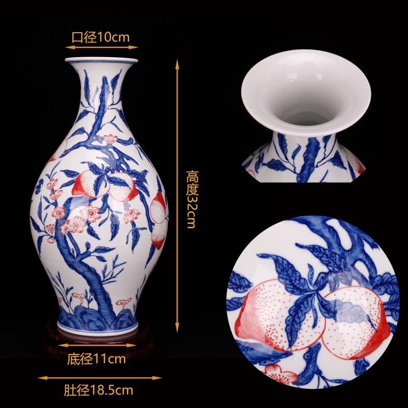Jingdezhen blue and white youligong imitation qianlong all hand new Chinese style living room boutique household soft adornment company in furnishing articles