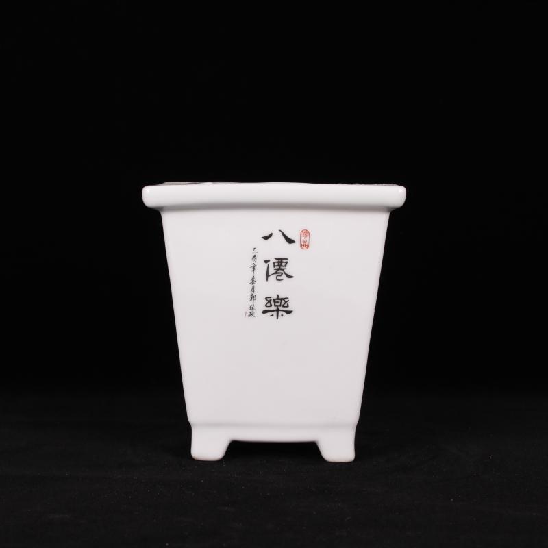 Jingdezhen pastel fleshy celestial being ceramic flower pot in the sitting room balcony desk cabinet flowerpot decorative furnishing articles