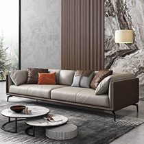Office sofa and coffee table combination set simple and modern Nordic business reception light luxury Italian style sofa