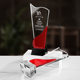 Personalized Red K9 Crystal Trophy Custom-Made Irregular-Shaped Annual Meeting Outstanding Employee Award Gift Creative Engraved Trophy
