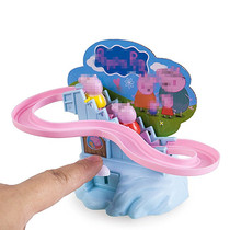 Small Pig Electric Cartoon Climbing Stairs Toys Children Boy Girl Assembled Manual Electric Slide Rail Toy