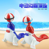 Creative Electric Luminous Sea Lion Top Ball Toy Swivel Dolphin School Gift Childrens Stall Hot Selling Scenic Spot Manufacturer