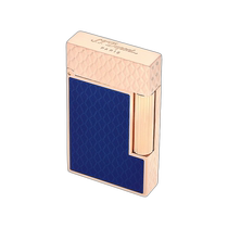 European direct mail S T Dupont France Dupont LIGNE 2 series rose gold with blue paint ignition