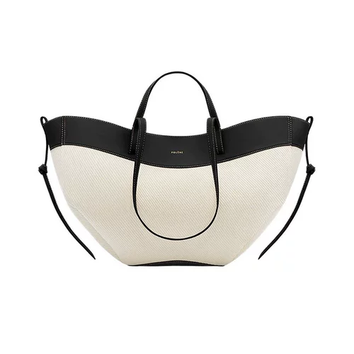 Кожаная вместительная и большая сумка на одно плечо, корзина, коллекция 2023