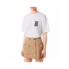Футболка мужская 香港直邮burberry 博柏利 女士白色棉质polo衫 8017473