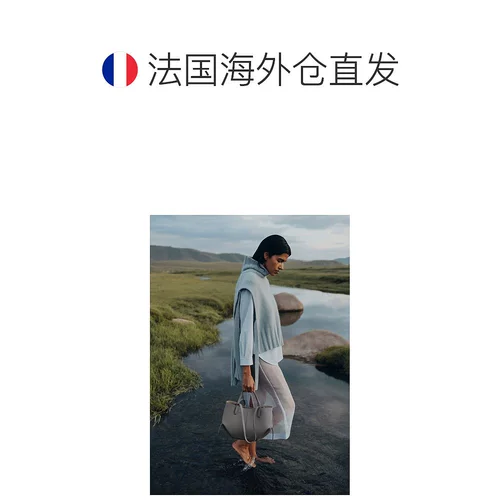 Европейская прямая рассылка POLENE Cyme Mini женская сумка оловянно-серого цвета из телячьей кожи