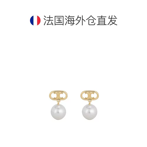 Европейская прямая почтовая рассылка Celine Pearl Серьги Mailon Triomphe Series Series Triumph Pattern