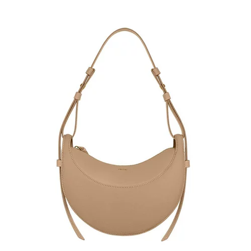 Европейская прямая почтовая почта Polene 2021 Осень и Зимняя Новая Numero Dix Beige Beige Smooth Colf Сумка пол месяца