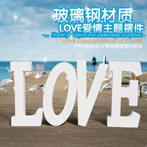 Nordic English letter Sculpture Pendulum piece GRP Wedding photo Valentines Day Creative mall Walking Street Decoration