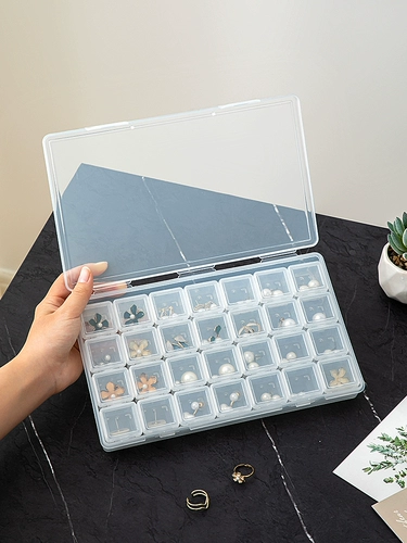 Коробочка для хранения, аксессуар, серьги, ожерелье, кольцо, портативные бусины, прозрачная универсальная коробка для хранения