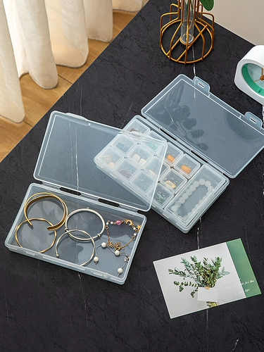 Коробочка для хранения, аксессуар, серьги, ожерелье, кольцо, портативные бусины, прозрачная универсальная коробка для хранения
