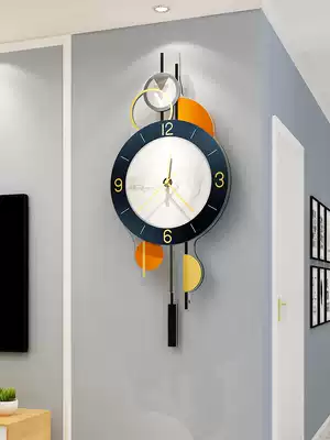 New light luxury modern simple clock wall clock living room Nordic creative Net Red fashion home atmospheric wall clock