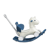 Trojan childrens rocking horse baby multi-functional baby dual-use toy boys and girls first birthday gift rocking horse