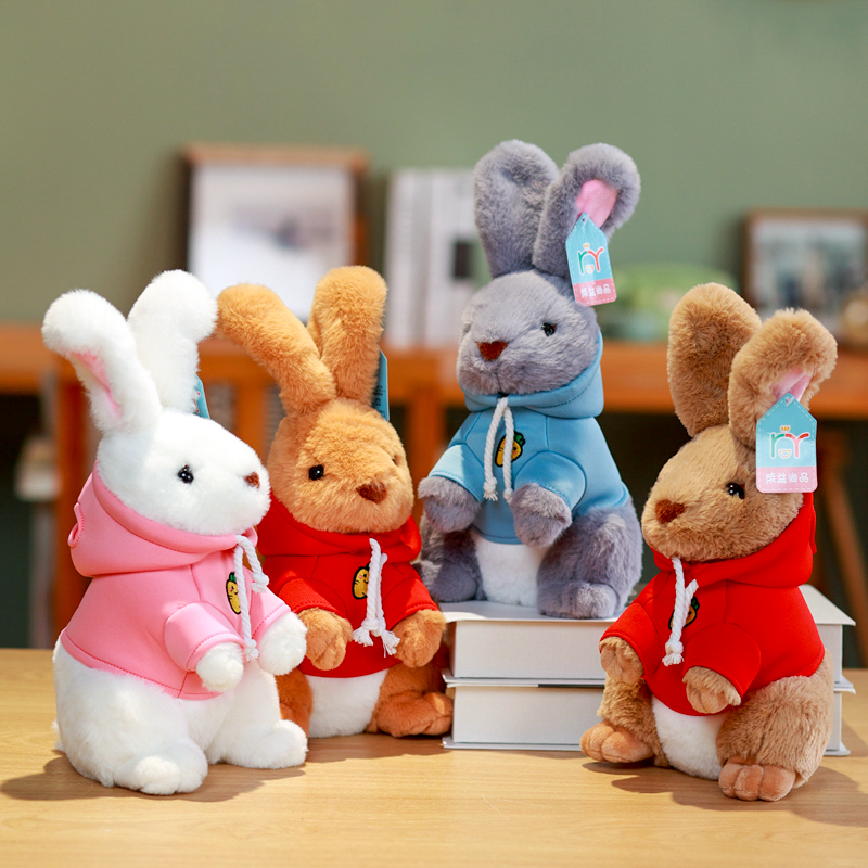 Dress Little Rabbit Doll Simulate Rabbit plush Toy Little White Rabbit Doll Children's Day Gift Doll