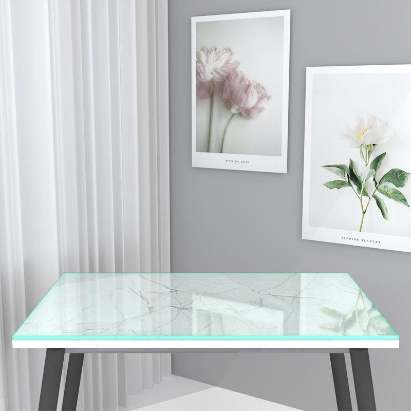 Dining table tempered glass high temperature household rectangular mm custom coffee table TV counter surface rice table top