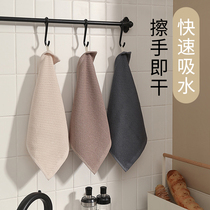 Kitchen Grater Towel Pure Cotton Water Absorbent hand towel Hanging Speed Dry square towels Thickened Toilet Linen Handkerb handkerchief