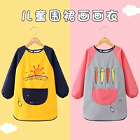 Детский нагрудник для детского сада, художественный водонепроницаемый фартук на липучке, делается под заказ, анти-грязь, сзади на завязках