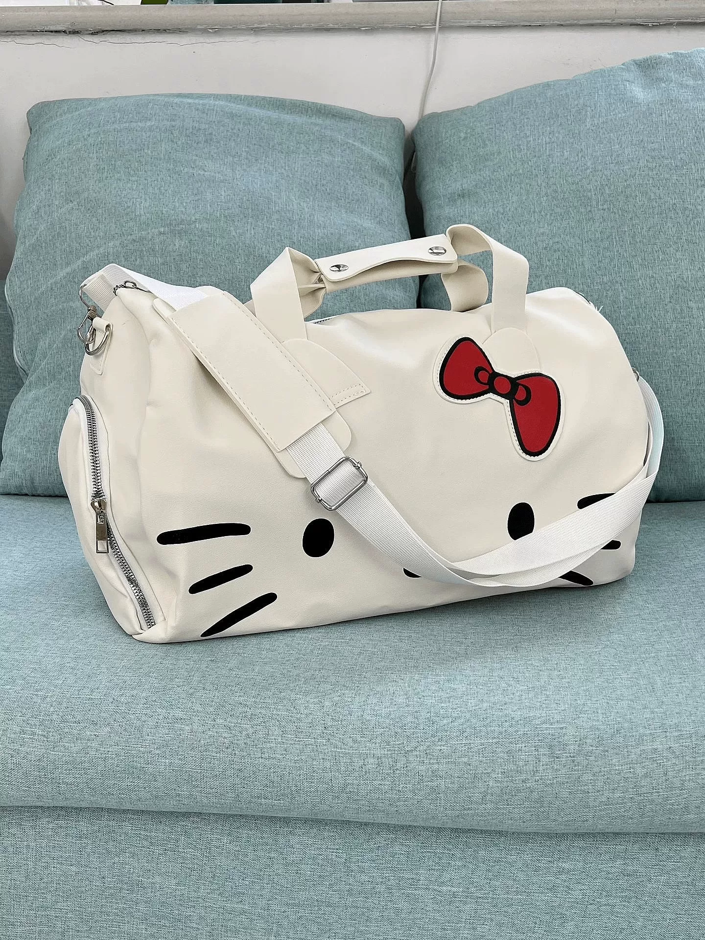 Hello Kitty, портативная плечевая сумка, вместительная дорожная сумка, чемодан, спортивная сумка, интернет-знаменитость
