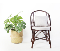 Return to Vatican Chinese style pastoral Rattan woven back chair lazy leisure balcony living room single chair Nordic light luxury homestay