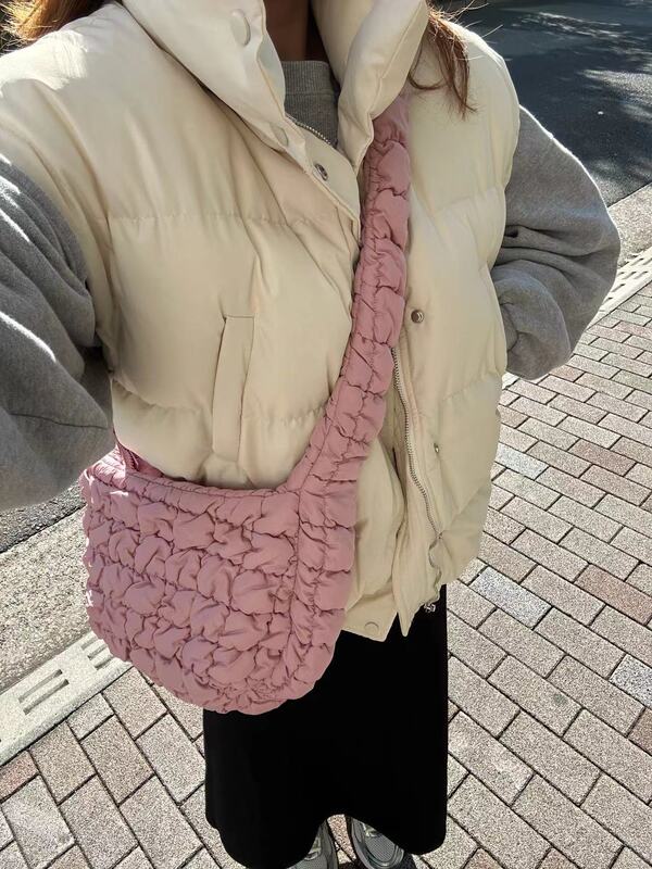 2023 New Cos Cloud Bag Japan Limited Edition Pink Crossbody Bag Dumpling Bag Large Capacity down Bag Tote Bag