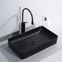 Gobiges yellow basin wash basin square black simple basin toilet European art washbasin