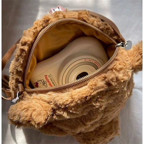 Камера, сумка для техники, небольшая сумка, милая сумка через плечо, плюшевая кукла, портативная сумка-органайзер, с медвежатами