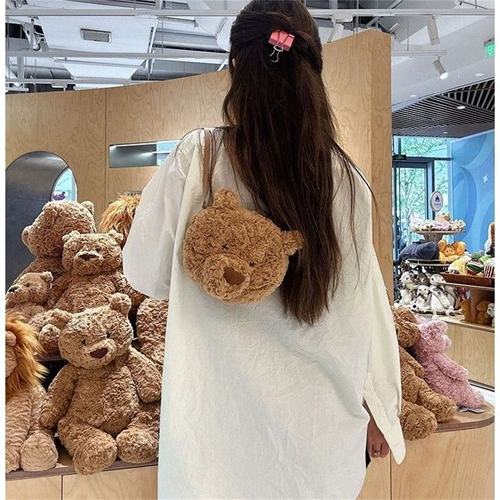 Камера, сумка для техники, небольшая сумка, милая сумка через плечо, плюшевая кукла, портативная сумка-органайзер, с медвежатами