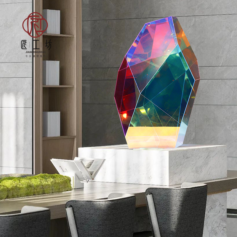 Minimalist light extravaganza Modern creative geometric pendulum Fancy Acrylic Sculpture Hotel Lobby Sample House Display Center Decoration Furnishing