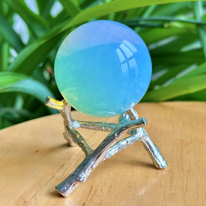 Opal Crystal Ball Raw Stone Polished Opal Ball Crystal Crafts Home Office Desk Decoration Gift Ornament
