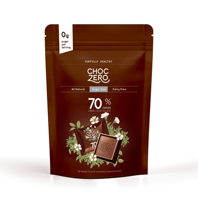 ChocZero零度巧克力纯可可脂无蔗糖黑巧克力