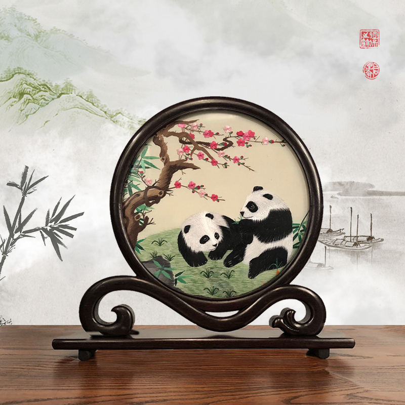 Beijing-Hangzhou Story Chinese style new gift Su embroidery double-sided embroidery screen out of the country gift ornaments handmade embroidery finished products
