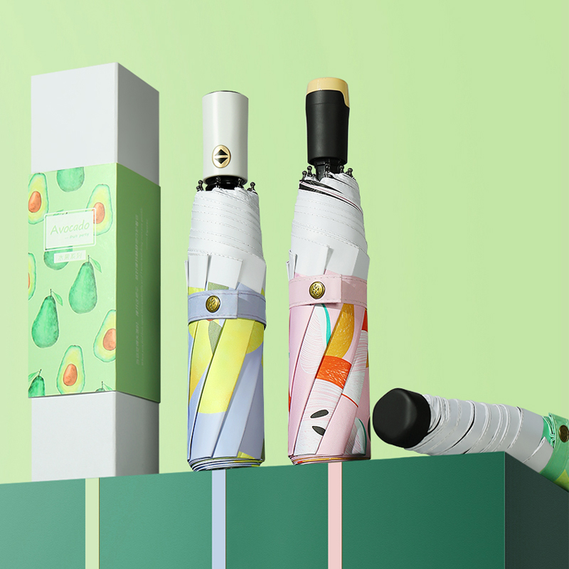 Guoqu automatic sun umbrella sun protection UV protection small portable shade sun shade rain rain rain umbrella girls