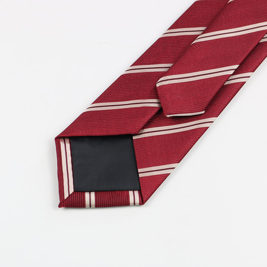 Men's and Women's Jk Striped Tie, Preppy Style, Japanese School Uniform Shirt, Formal Wear, Simple Burgundy Hand-Tied Tie