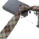 Tie men's British Nordic style Japanese woolen woolen gentleman's shirt retro solid gray plaid hand-tied tie