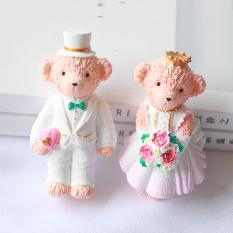 Beauty and body Aroma Lavender Plaster Enlargement Stone Silica Gel Die Diy Hand Companion Gift Cute Wedding Dress Bear Molds