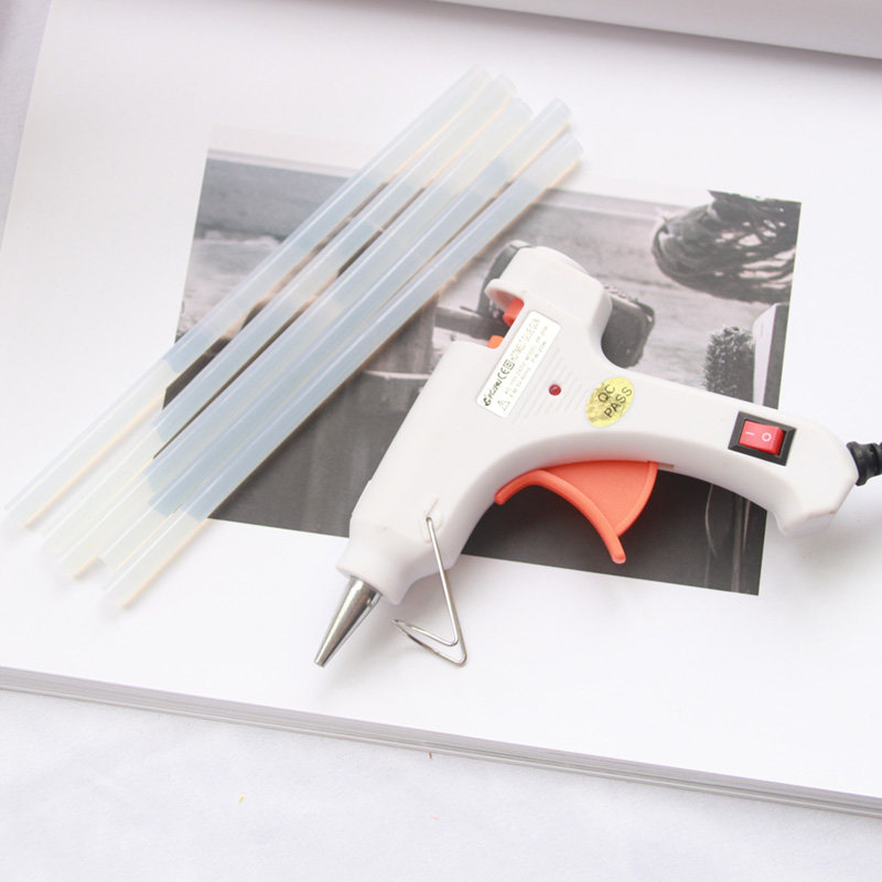 Mizhul Handmade DIY accessories electric heating hot melt gun diy dry flower adhesive gun containing adhesive stick