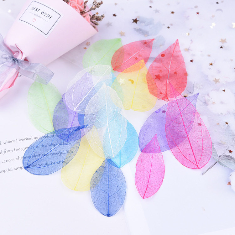 Mizhu diy hand dry flower decorates natural diamond leaf pulse pressed candle decorated leaf decorated leaf