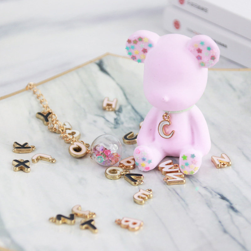 Mei Muer diy hand-made decorative English alphabet listing accessories diy aromatherapy plaster 26 capital letters tag