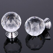New Chinese style fashion simple crystal ball Pujiang diamond single buckle furniture drawer handle hardware K9 door handle