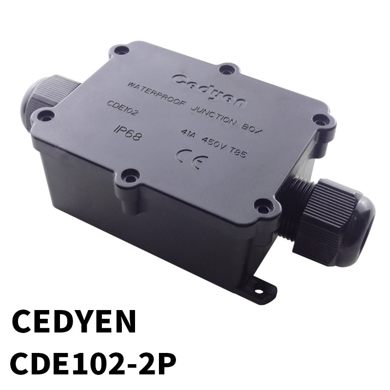 Waterproof junction box with terminal buried underwater box and outdoor seal IP68 black