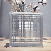 Etag Imports Great Crystal Textured Transparent Translucent Square Hollow Glass Brick Toilet Gen Guan Bedroom Partition Wall