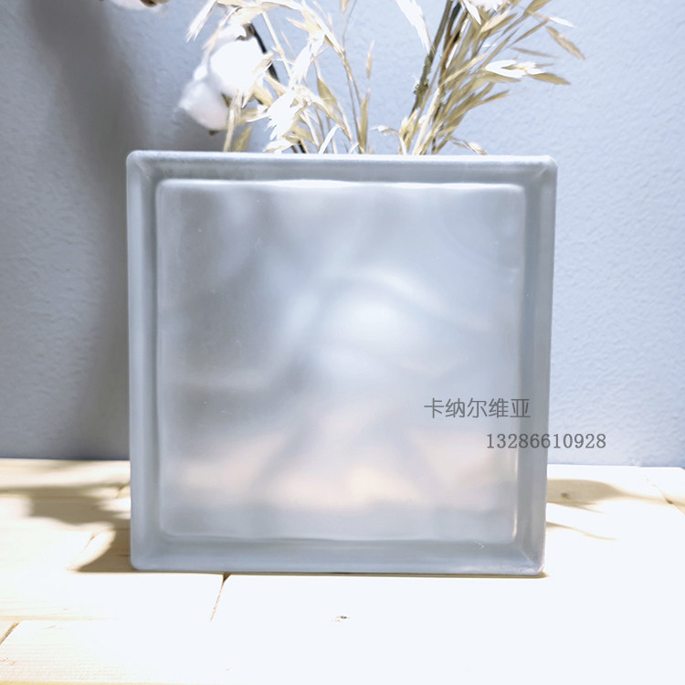 Import 300X300X98 frosted Cloud Mist Tattoo Opaque Opaque Square Hollow Glass Brick Bedroom Partition Wall