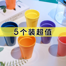 Simple mouthwash cup Household plastic cup Couple wash cup Creative handy cup Creative drinking cup set