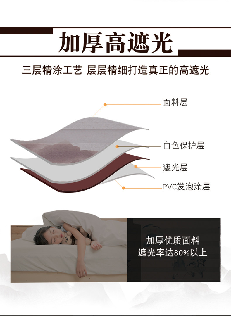 Шторы рулонные 百叶窗帘厨房防油防水免打孔中国风卷帘遮光卷拉式厕所窗户遮挡帘 Yi Han