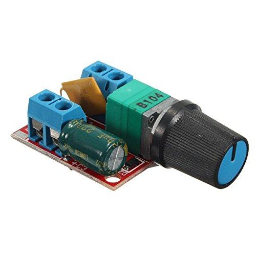 迷你直流电机PWM调速器3V6 12 24 35V调速开关 超小LED调光器 5A